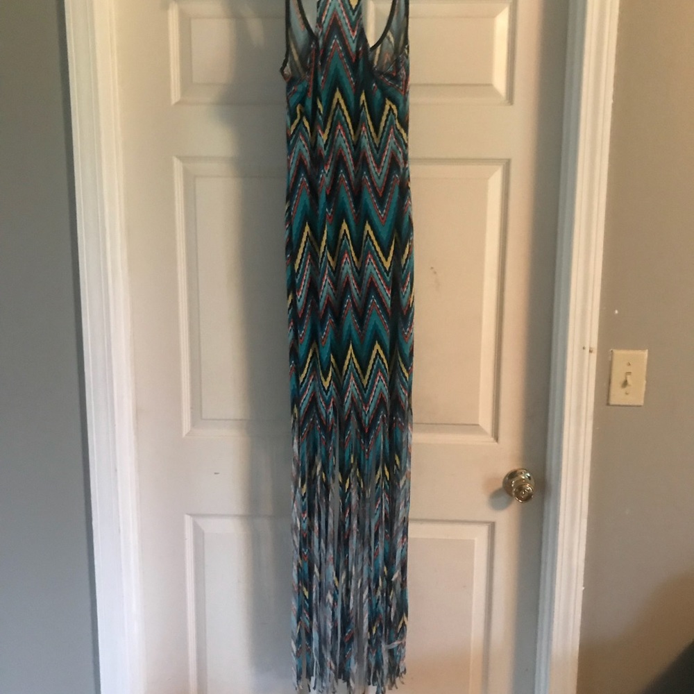 Multi-colored Fringed Maxi Dress - Picture 2 of 3